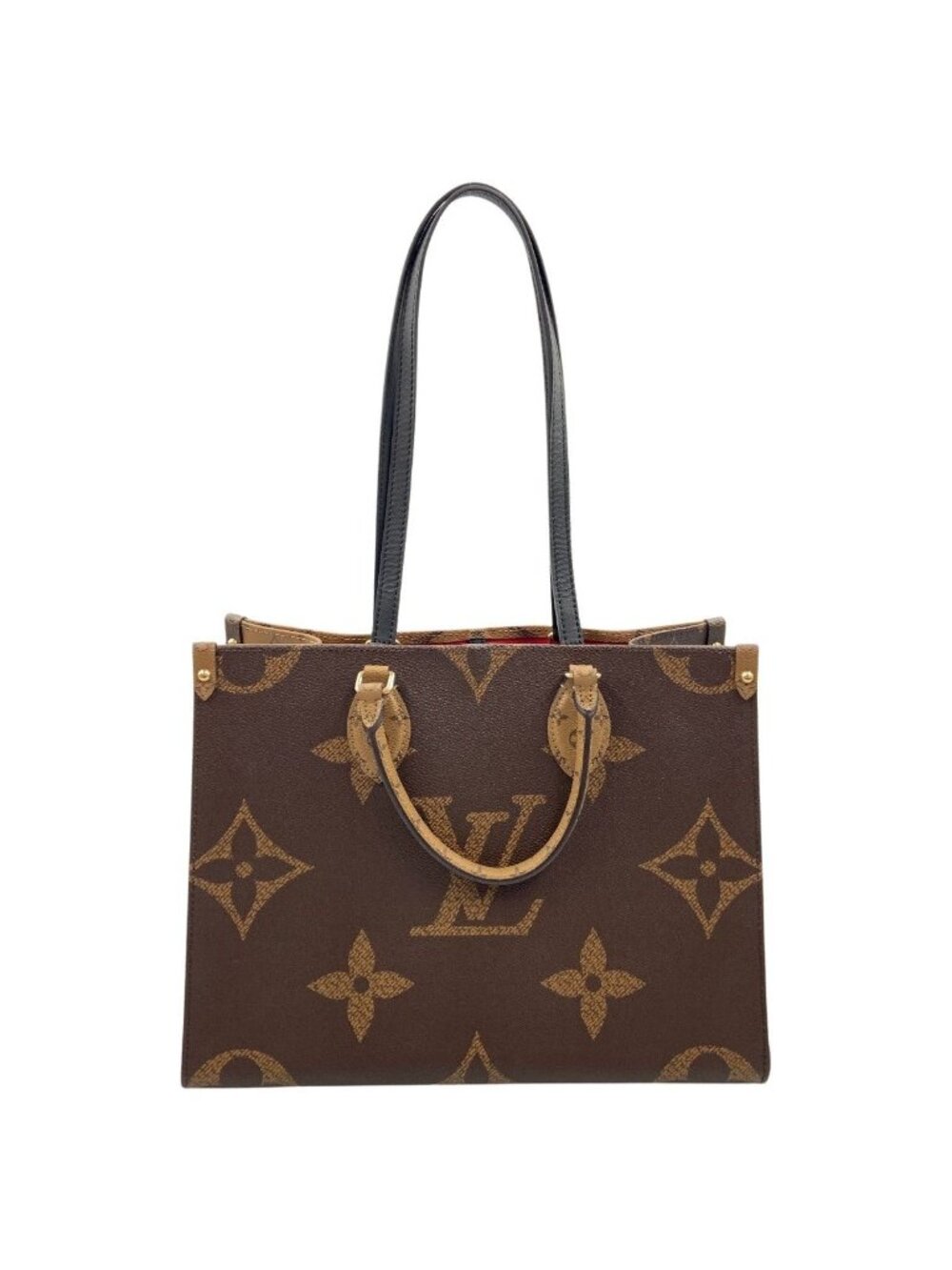 Louis Vuitton Monogram Giant on the Go MM 2-Way Bag Brown